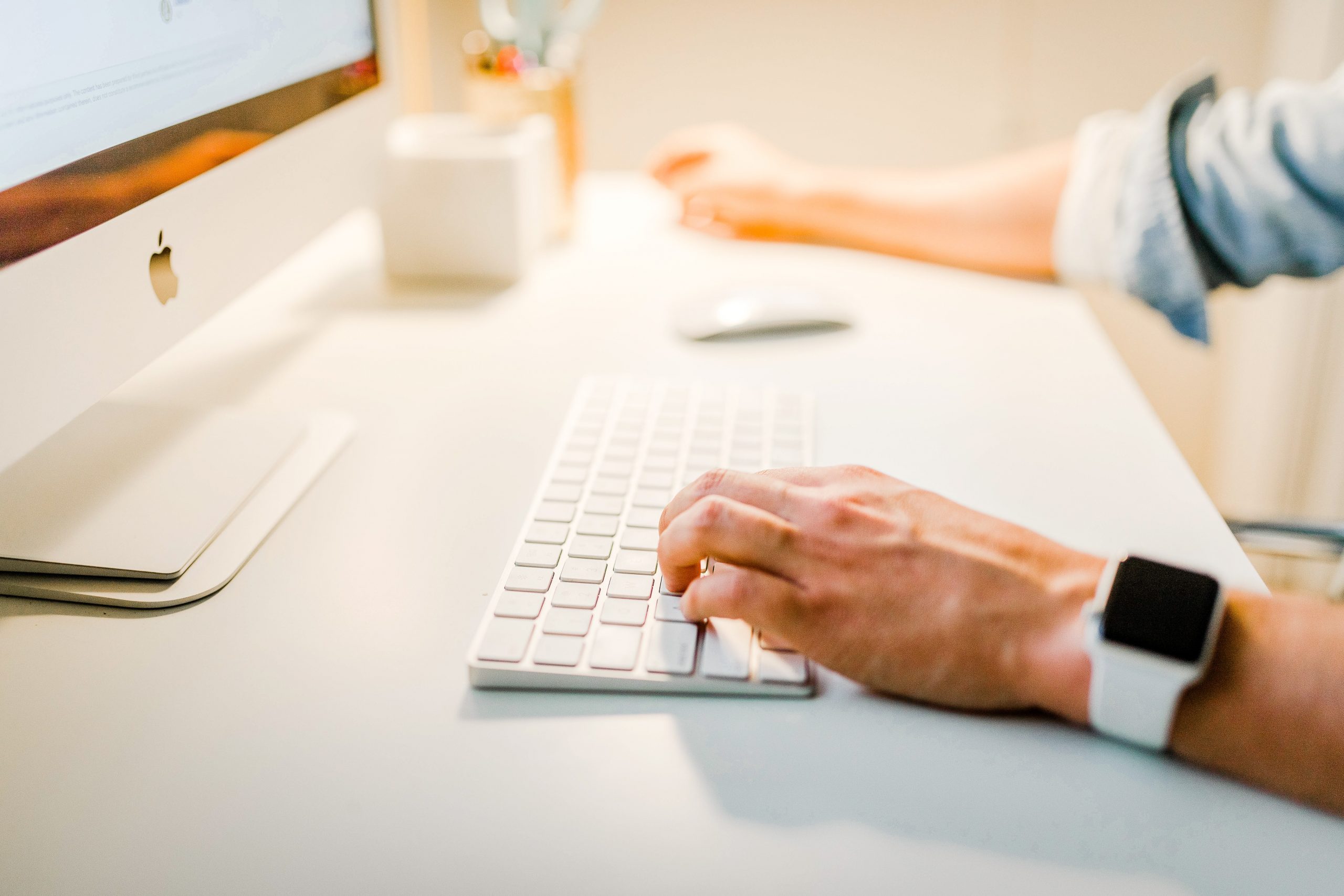 A person on computer
