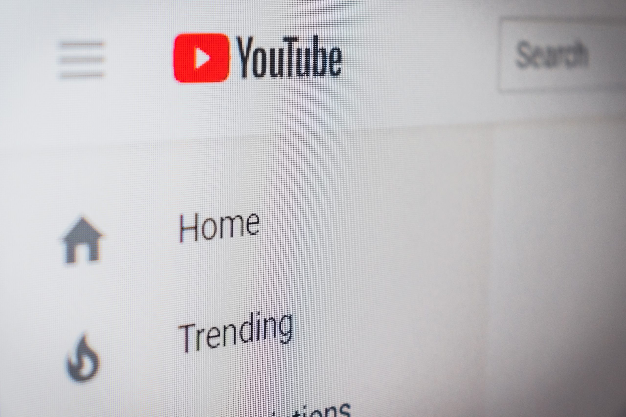The Youtube homepage